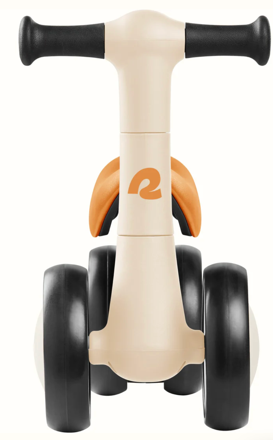 Cricket 2 Baby Walker Balance Bike in Sandcastle with no-scratch wheels and 135° limit steering for toddlers 12-24 months.