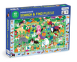 64pc Doggie Days Search & Find Puzzle box featuring colorful dog illustrations and border with 40+ hidden dogs to find.