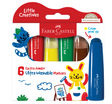 Little Creatives Ultra Washable Markers pack of 6 extra jumbo, crush-proof tips, vibrant colors, and ergonomic design for kids.