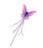 Float Like A Butterfly Wand with a purple and pink butterfly and colorful tassels on a light stick.