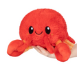 Soft and bright red Lobster Mini plush toy with smiling face, perfect for all ages, held in a hand.