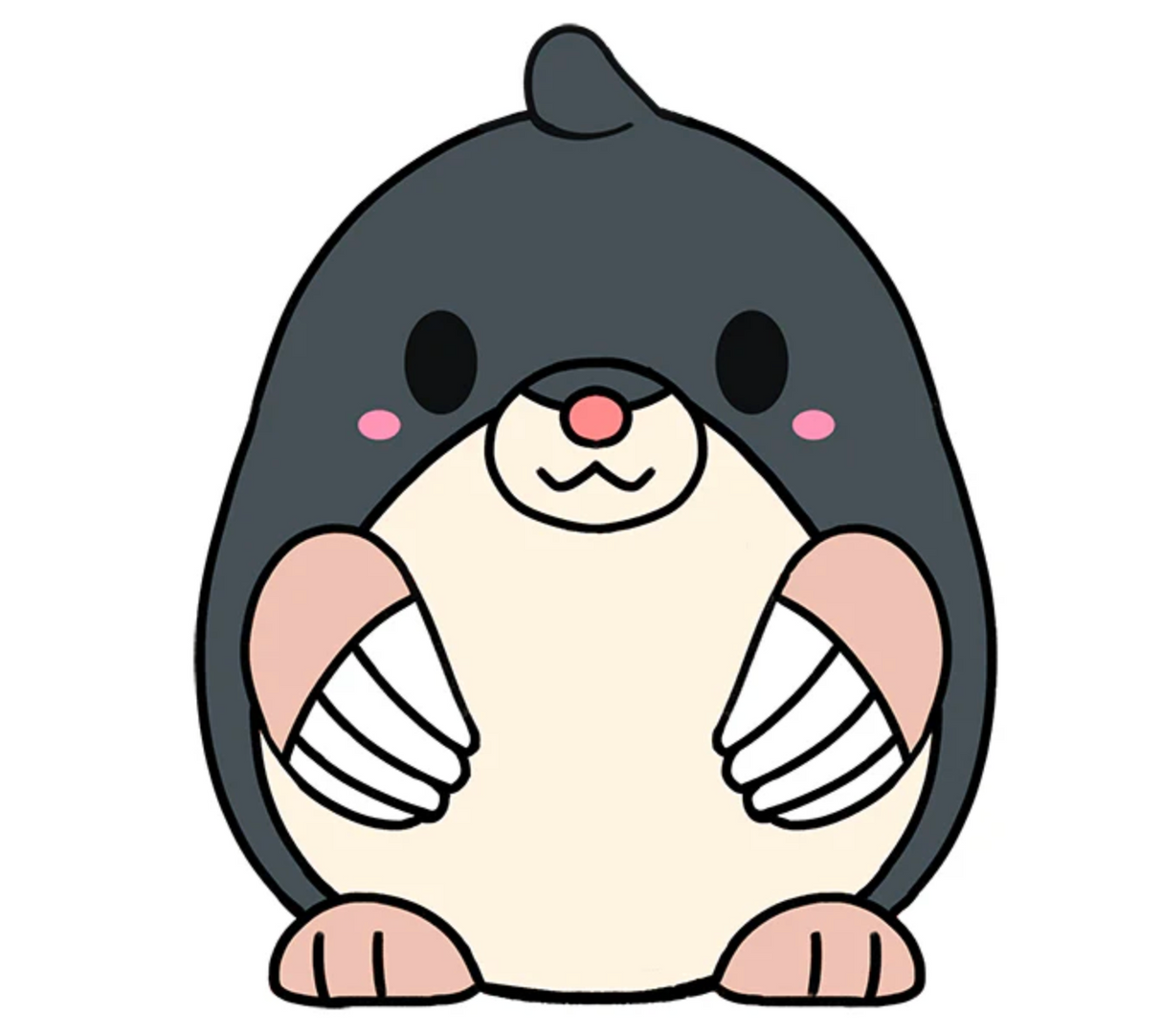 Cute and friendly Mole Mini plush toy with soft polyester fiber, perfect for all ages and cuddles.