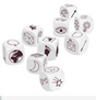 Rory's Story Cubes Classic showing twelve white dice with various black icons for creative storytelling games.
