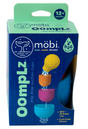 Oomplz Drip Drop Suction Cups set of 4 colorful, textured, BPA-free silicone bath toys for 12+ months.