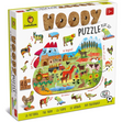 48pc The Farm Woody Puzzle with colorful farm animals, laser-cut wooden pieces for ages 5+, enhances logic and fine motor skills.