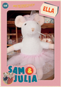 Sam & Julia | Ella plush mouse in pink ballet tutu and shoes, 12 cm tall, inspired by The Mouse Mansion stories.