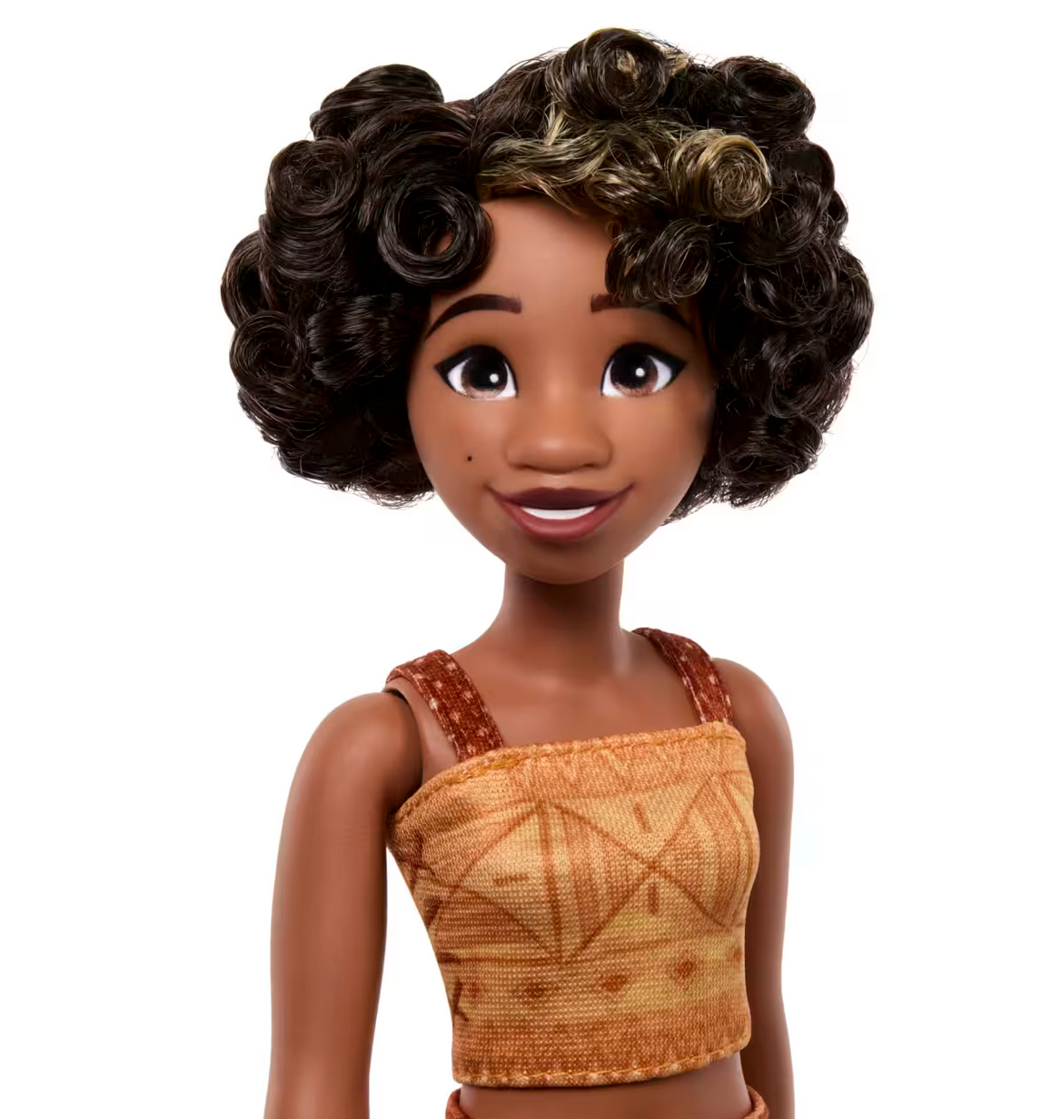 Disney Moana 2 Loto doll with curly hair and travel outfit inspired by Moana 2, perfect for imaginative ocean adventures.