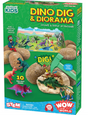 Dino Dig & Diorama kit with 10 dig-out dino eggs, excavation tools, and a prehistoric diorama for kids ages 4+