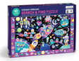 64pc Cosmic Dreams Search & Find Puzzle featuring cosmic cats and animals on rocket adventures in outer space.