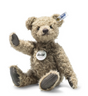 Teddy Bear German Open Edition Howie with caramel mohair, faux leather paws, embroidered face, and classic Steiff tag.