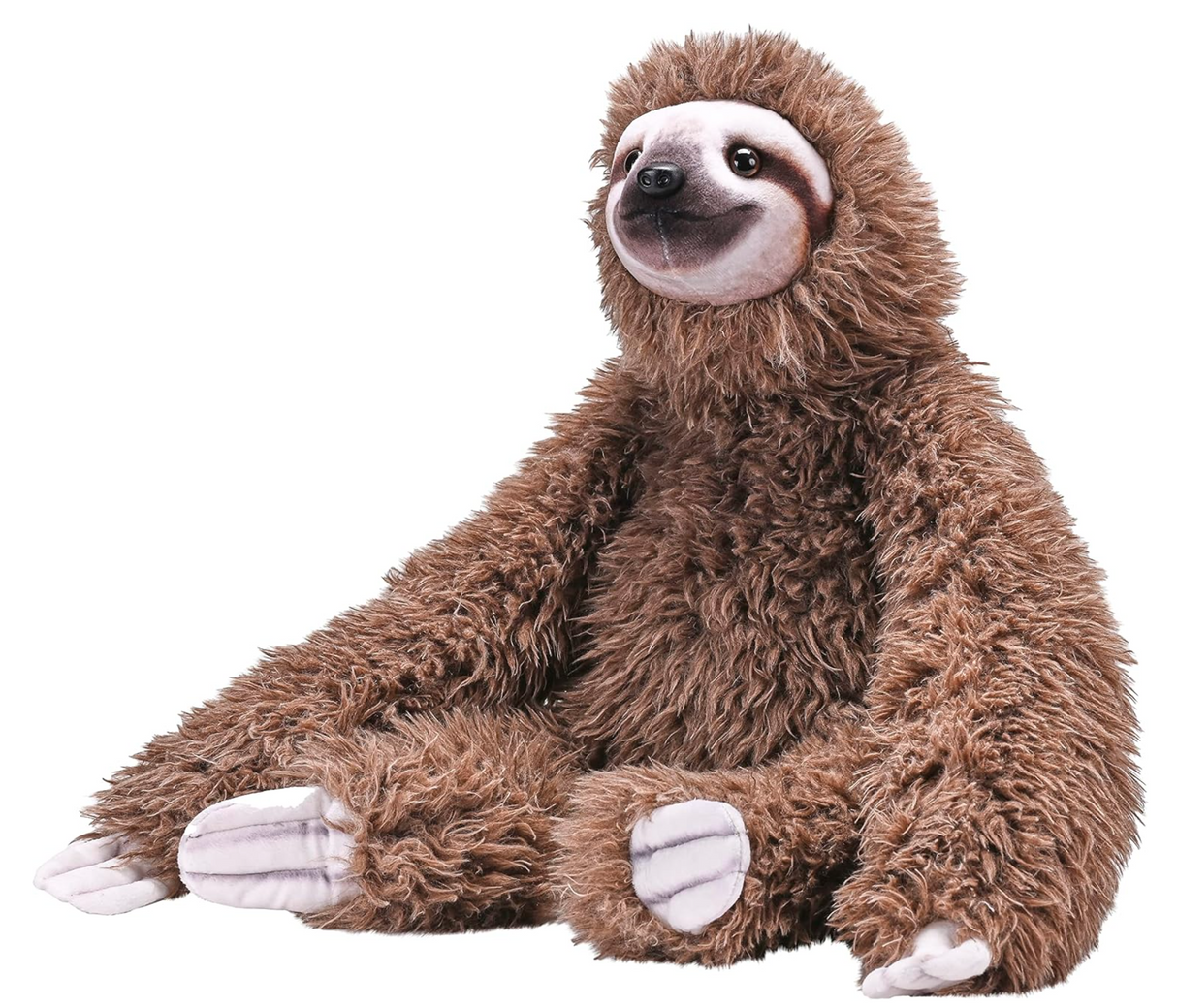 Sloth stuffed animal with soft fur and realistic design, perfect cuddly toy for kids and adults from Wild Republic.