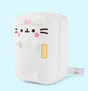 Pusheen Refrigerator plush toy shaped like a white fridge with embroidered cat face and pink stripes.