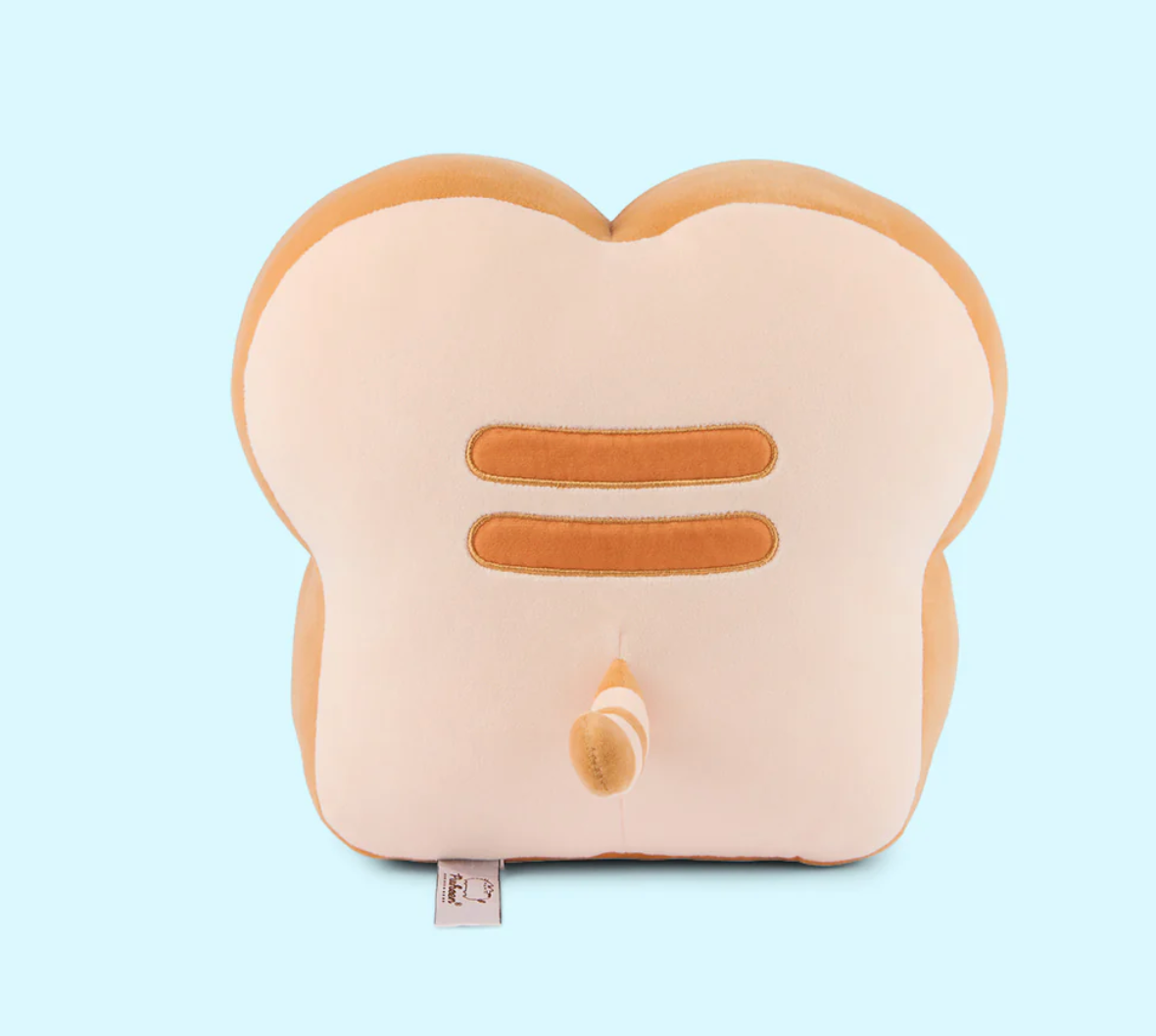 Pusheen White Bread plush pillow shaped like a thick slice of soft, squishy white bread with embroidered details.