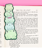 Bookmark | Funny Frog Butts showing a stack of silly frogs marking a book page with a cheeky design.