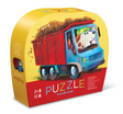 12pc Go Big Dog Puzzle box featuring a colorful dump truck with a playful dog driver for toddlers 2 years and up.