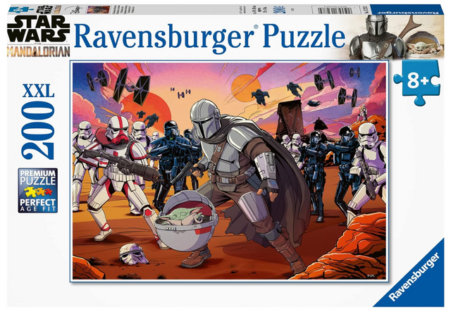 200pc Star Wars: The Mandalorian Face-Off Puzzle featuring characters from the Disney+ series for ages 8 and up.