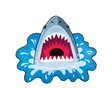 Beach Blanket | Giant Shark shaped like a shark emerging from water with mouth wide open design.