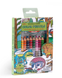 Colored Pencils & Mini Mural | Dinosaurs set with 16 vibrant colors and prehistoric dinosaur illustrations to color.