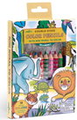Colored Pencils & Mini Mural | Wild Animals set with 16 vibrant colors and fold-out wild animal mural to color.