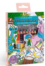 Colored Pencils & Mini Mural | Magical Creatures with 16 colors and fold-out mural featuring friendly fantasy animals.