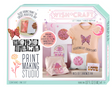 WishCraft Printmaking Studio with fabric paint, reusable stencils, pillow, and tote for custom wearable art and home decor.