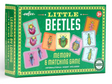 Beetles Little Memory & Matching Game box featuring colorful beetle cards with holographic foil illustrations.