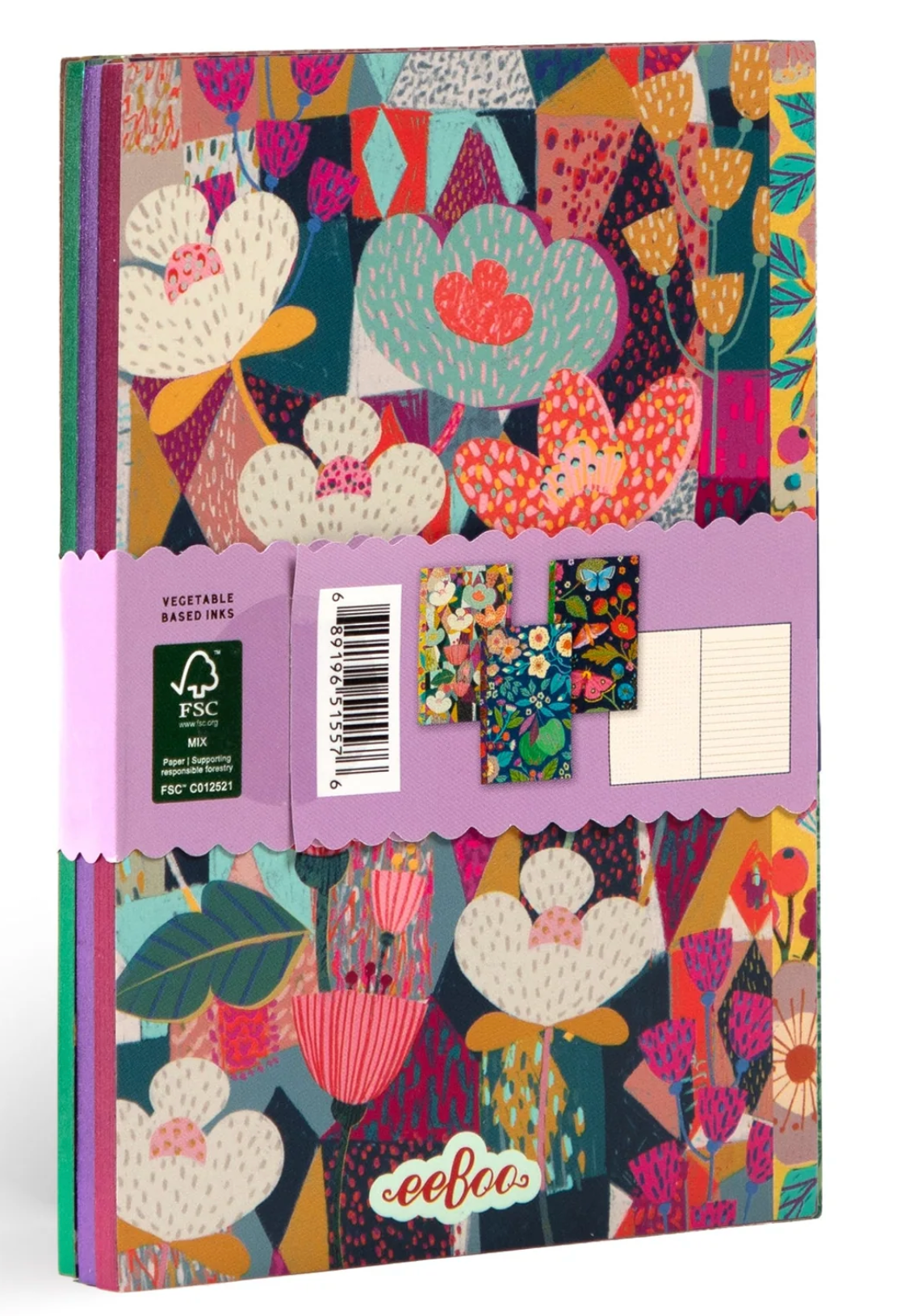 Little Notebooks | Victoria set of 3 floral notebooks with colorful gilded edges and FSC-certified paper.