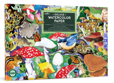 Watercolor Pad | Mushroom featuring poisonous mushroom illustrations with vibrant colors on high-quality watercolor paper.