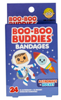Astronaut & Rocket Bandages box showing fun space-themed designs with astronaut and rocket ship characters for kids.