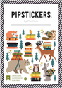 Carry-On Reading Stickers featuring animals carrying colorful books with gold foil accents on clear backing.