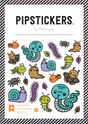 Creepy Critters Stickers featuring colorful creepy crawlies on clear backing with silver foil accents by PipStickers.