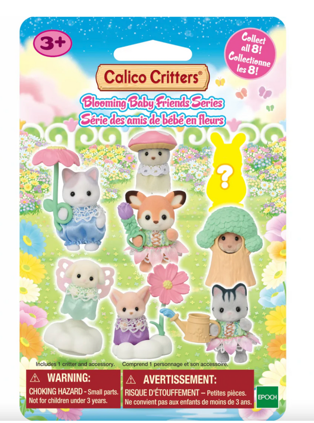 Blooming Babies Friends Blind Bag featuring collectible baby figures with flower garden accessories, one figure included per pack.