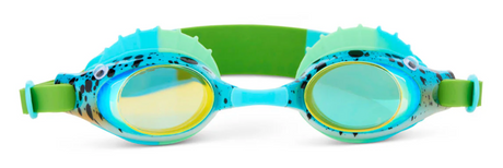 Goggles Finley Blue Betta kids swim goggles with blue and green fish design, adjustable strap, anti-fog lenses, and UV protection.