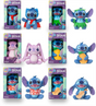 Stitch Micro Teenies Plush showing six 3-inch collectible plush in various fun Stitch-themed outfits and Angel.