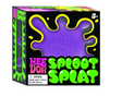 NeeDoh Sploot Splat sensory toy in purple with splat shape and blob extensions for tactile squishy fun, suitable for ages 3 and up.