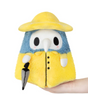 Alter Ego | Plague Doctor Rainy plush toy wearing a yellow raincoat and hat, holding a small black umbrella.