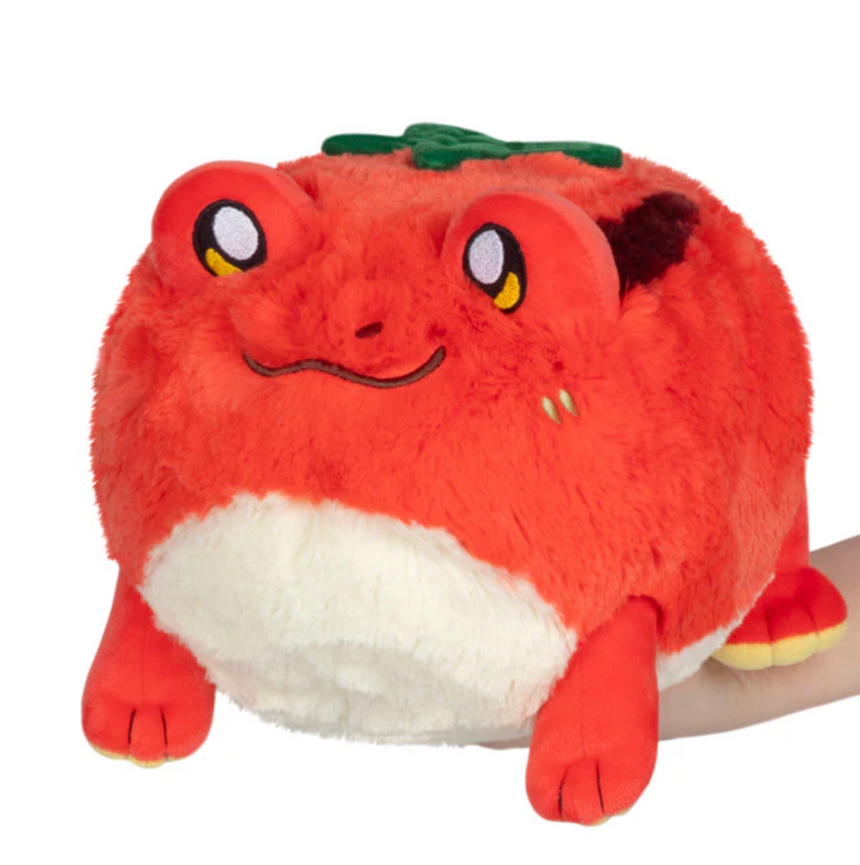 TomAToad Mini plush toy, a soft and friendly tomato-inspired amphibian perfect for snuggling and veggie lovers.