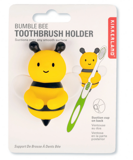Bumble Bee Toothbrush Holder with suction cup keeps your toothbrush organized and adds a playful touch to your bathroom.