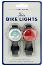 Fiets Bike Lights set with one white and one red LED light, featuring adjustable straps for versatile use.