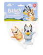 Water Squirties bath toys featuring two soft, squeezable characters inspired by Bluey for kids ages 3 and up.