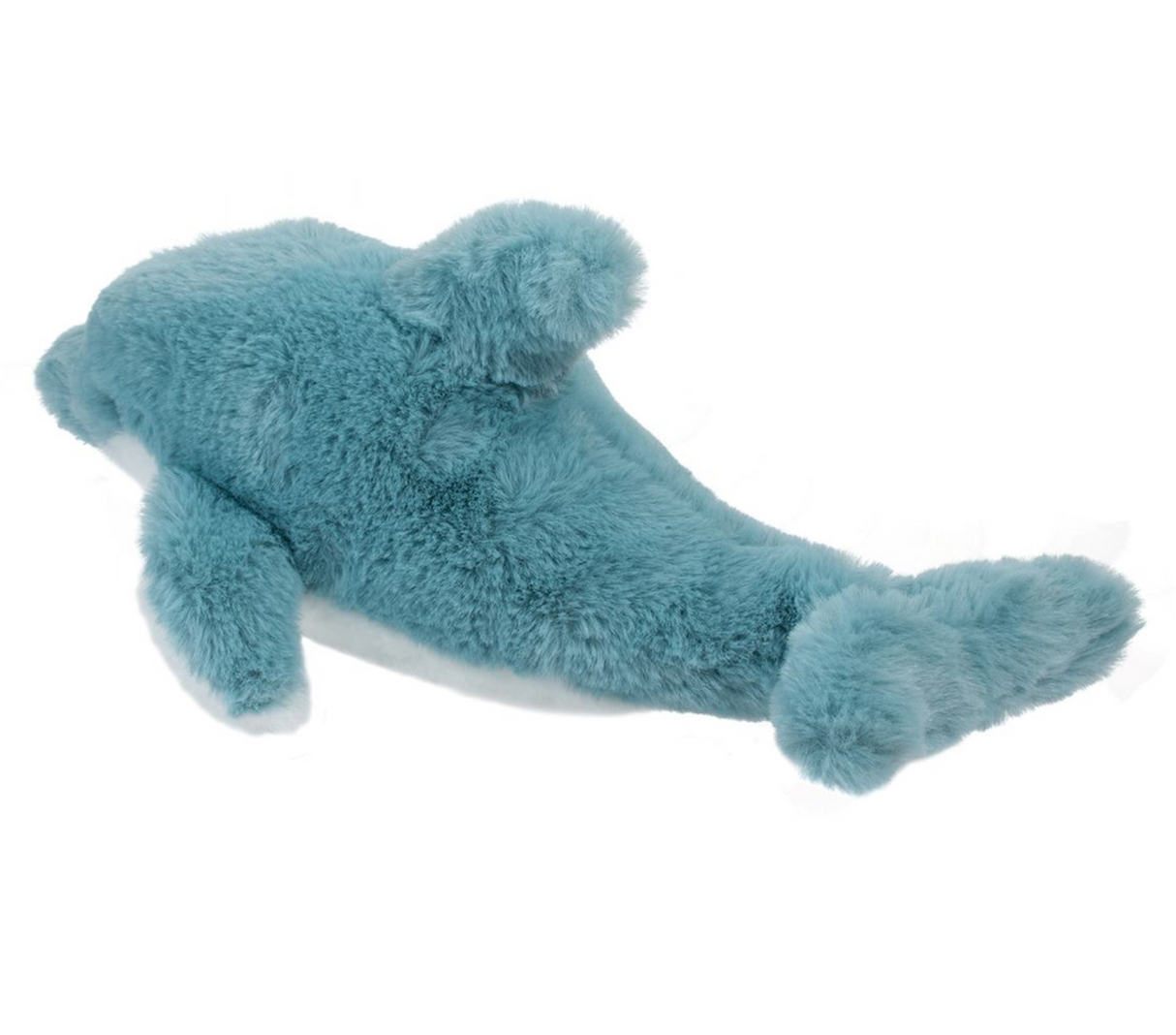 Dolphin Bopper plush toy in slate blue with soft texture, perfect for marine mammal fans and kids ages 2 and up.