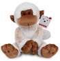 Monkey Tilly plush toy with soft coffee-and-cream fur, floppy limbs, and a sweet expressive face for playtime.