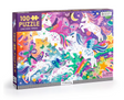 100pc Unicorn Magic Puzzle featuring colorful unicorns and stars in a whimsical celestial scene for kids 5 and up.
