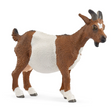 Goat figurine with brown and white coat, star-shaped mark on forehead, and goatee, perfect for ages 3 and up.