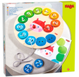 Rainbow Caterpillar Counting Threading Game with colorful numbered tiles and threading cord for fine motor skill development.