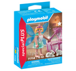 PLAYMOBIL Special Plus | Tooth Fairy figure with magic wand, treasure chest, and two white rabbits in colorful packaging.