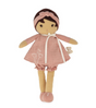 Tendresse | Amandine doll in pastel tones wearing a soft pink dress with headband, 32 cm cotton muslin toy.