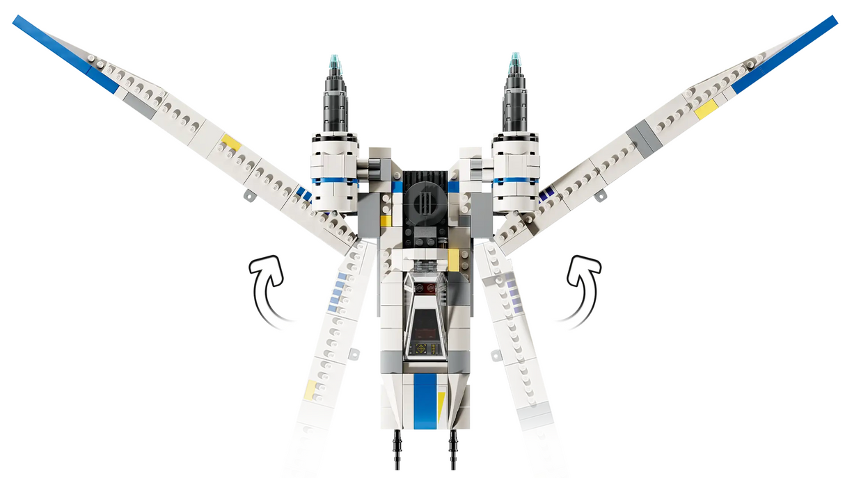 LEGO Star Wars Rebel U-Wing Starfighter with swing-wing function and detailed cockpit for action play.