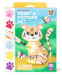 Paint a Picture Set | Wild Animals with tiger design, watercolor palette, and water brush for kids ages 4-7.
