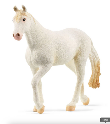 Camarillo Mare figure with snow-white coat, light pink nostrils, white hooves, and detailed flowing tail.